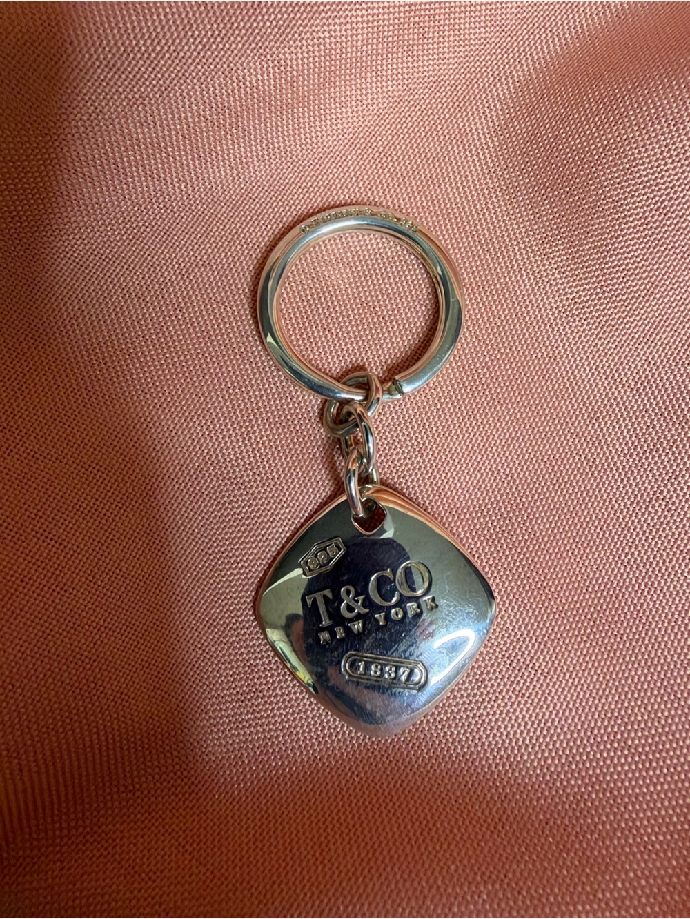 Vintage 2005 Tiffany & Co. 1837 Sterling Silver 925 Key Ring Keychain